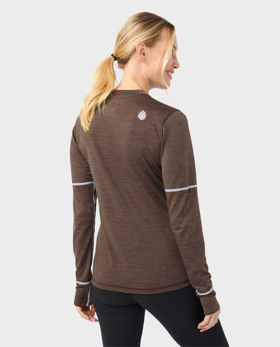 Women's Basis PeakWool Lightweight Crew LS - Image 5