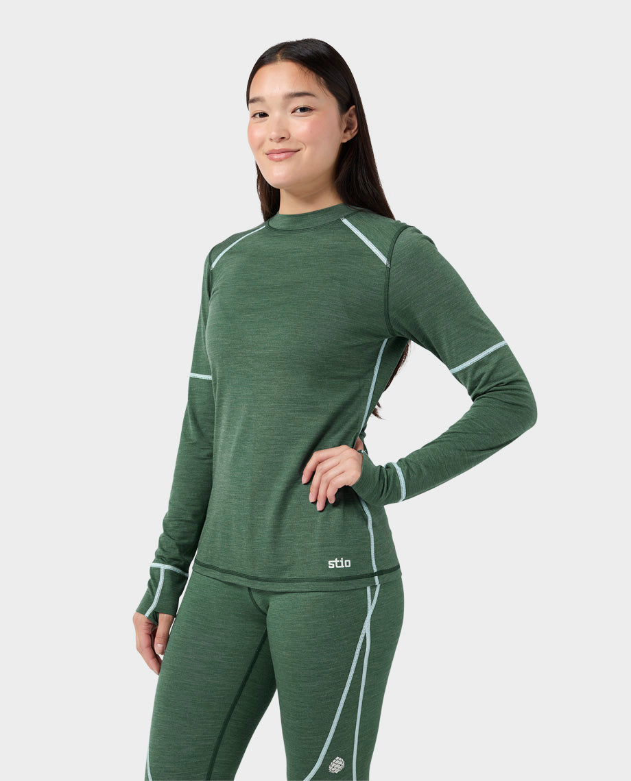 Women's Basis PeakWool Lightweight Crew LS - Image 27
