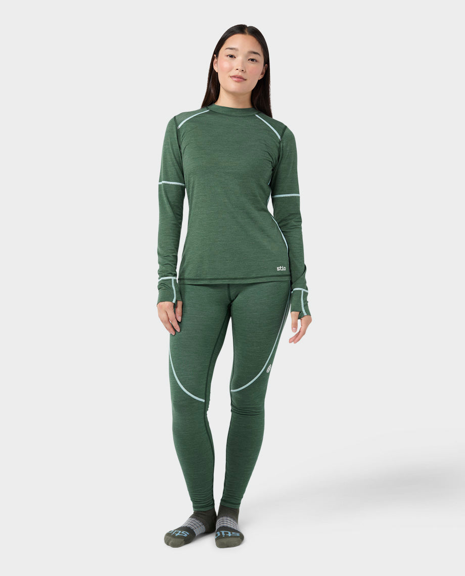 Women's Basis PeakWool Lightweight Crew LS - Image 28