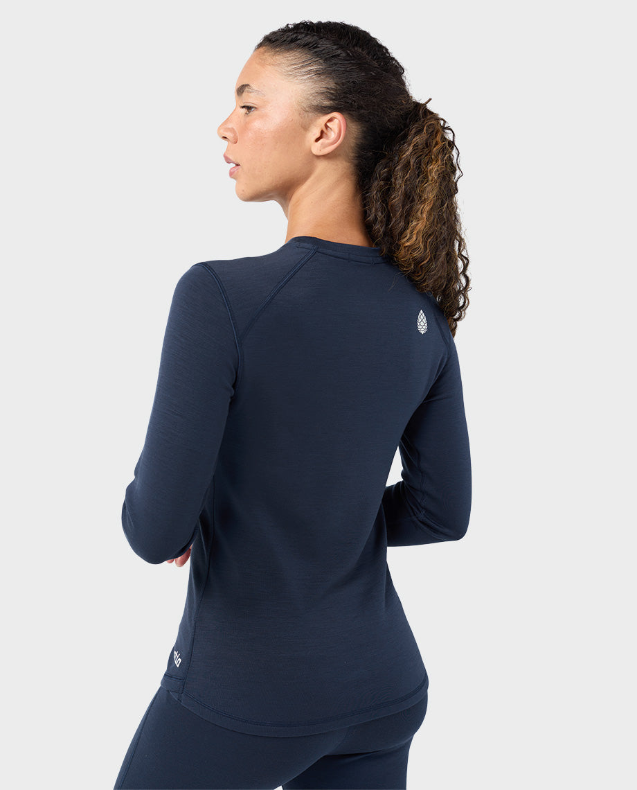 Women's Basis PeakWool Midweight Crew LS - Image 5