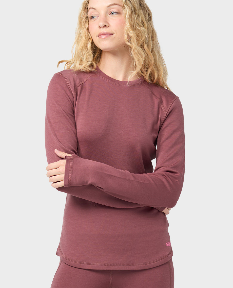 Women's Basis PeakWool Midweight Crew LS - Image 11