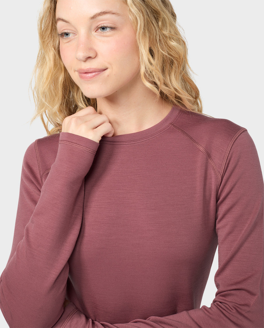 Women's Basis PeakWool Midweight Crew LS - Image 12