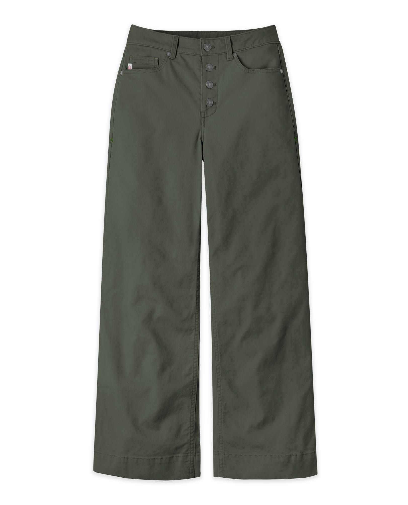 Women's Rivet Wide Leg Canvas Pant