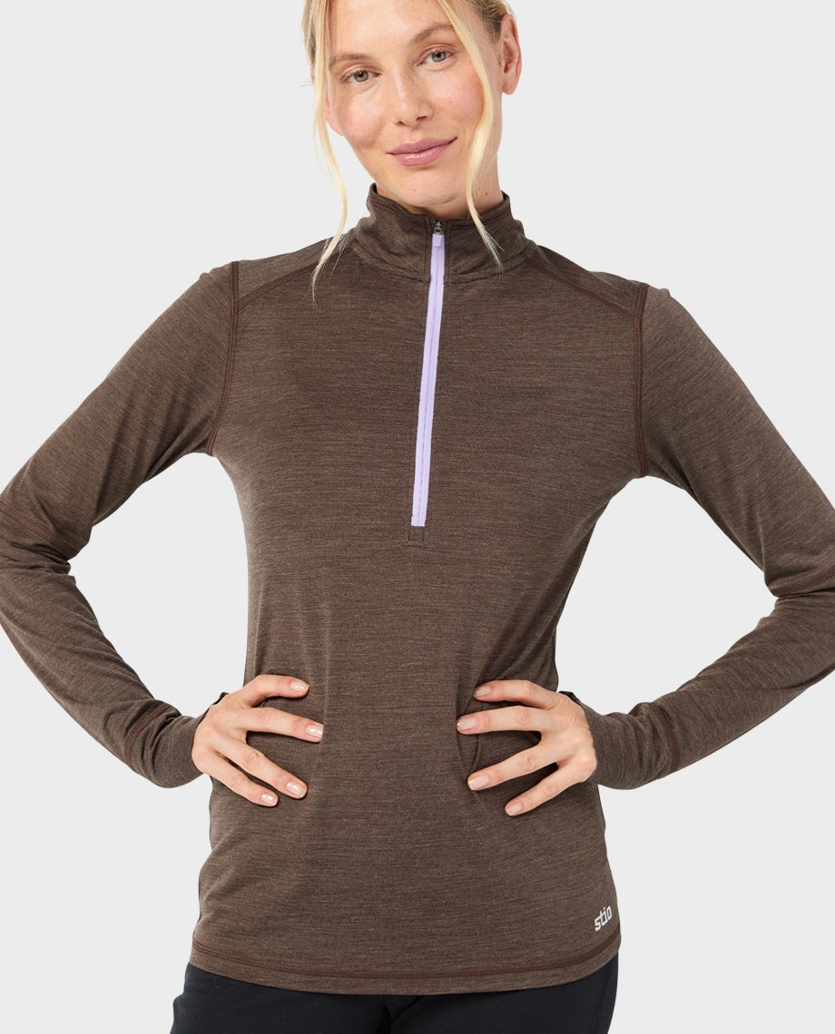 Women's Basis PeakWool Lightweight Half Zip - Image 5