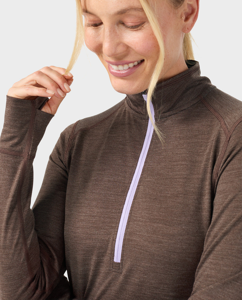 Women's Basis PeakWool Lightweight Half Zip - Image 6