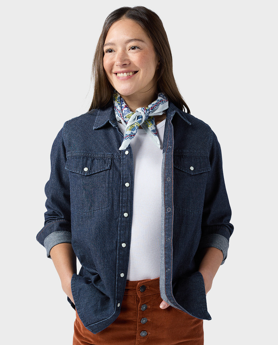 Women's Slipstone Japanese Denim Shirt - Image 12