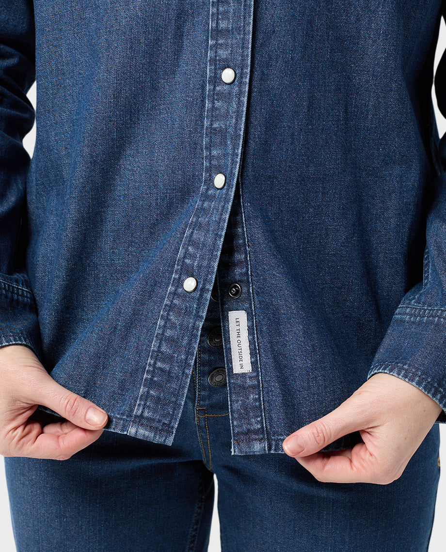 Women's Slipstone Japanese Denim Shirt - Image 6