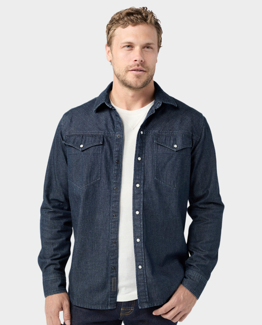 Men's Slipstone Japanese Denim Shirt - Image 11