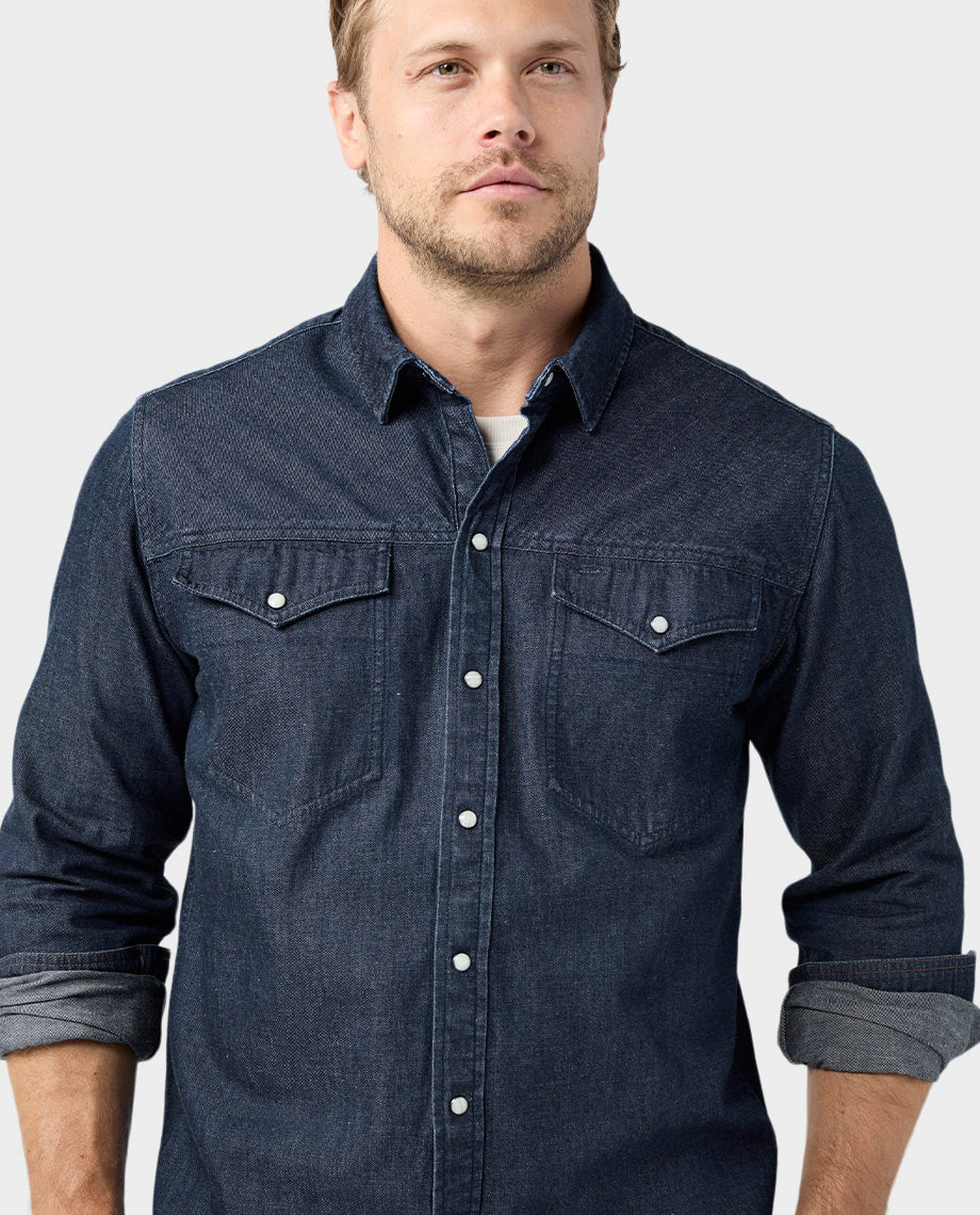Men's Slipstone Japanese Denim Shirt - Image 16