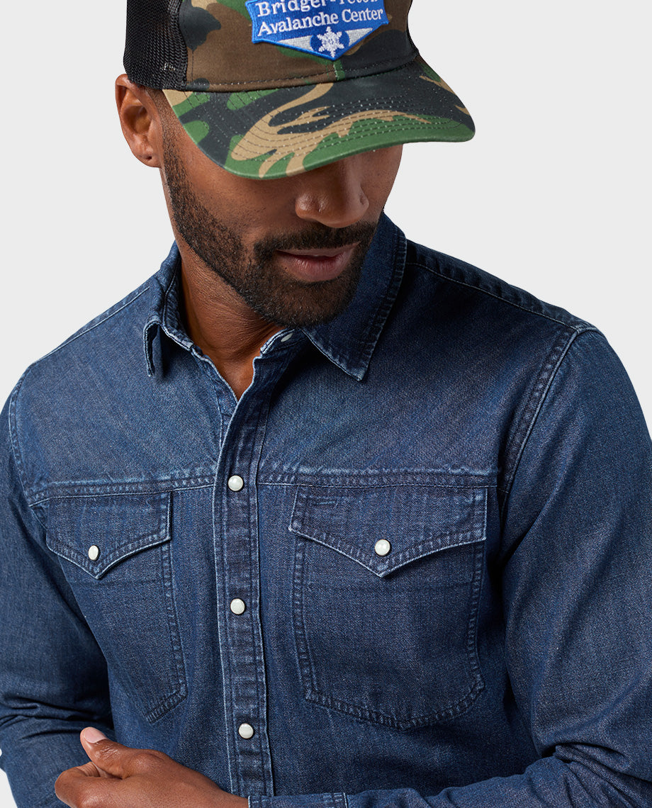 Men's Slipstone Japanese Denim Shirt - Image 4
