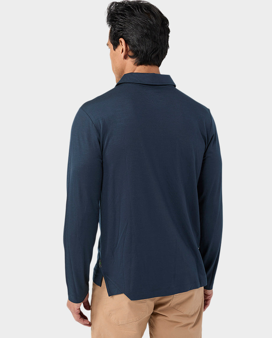 Men's Alpin Lightweight Merino Polo LS - Image 17