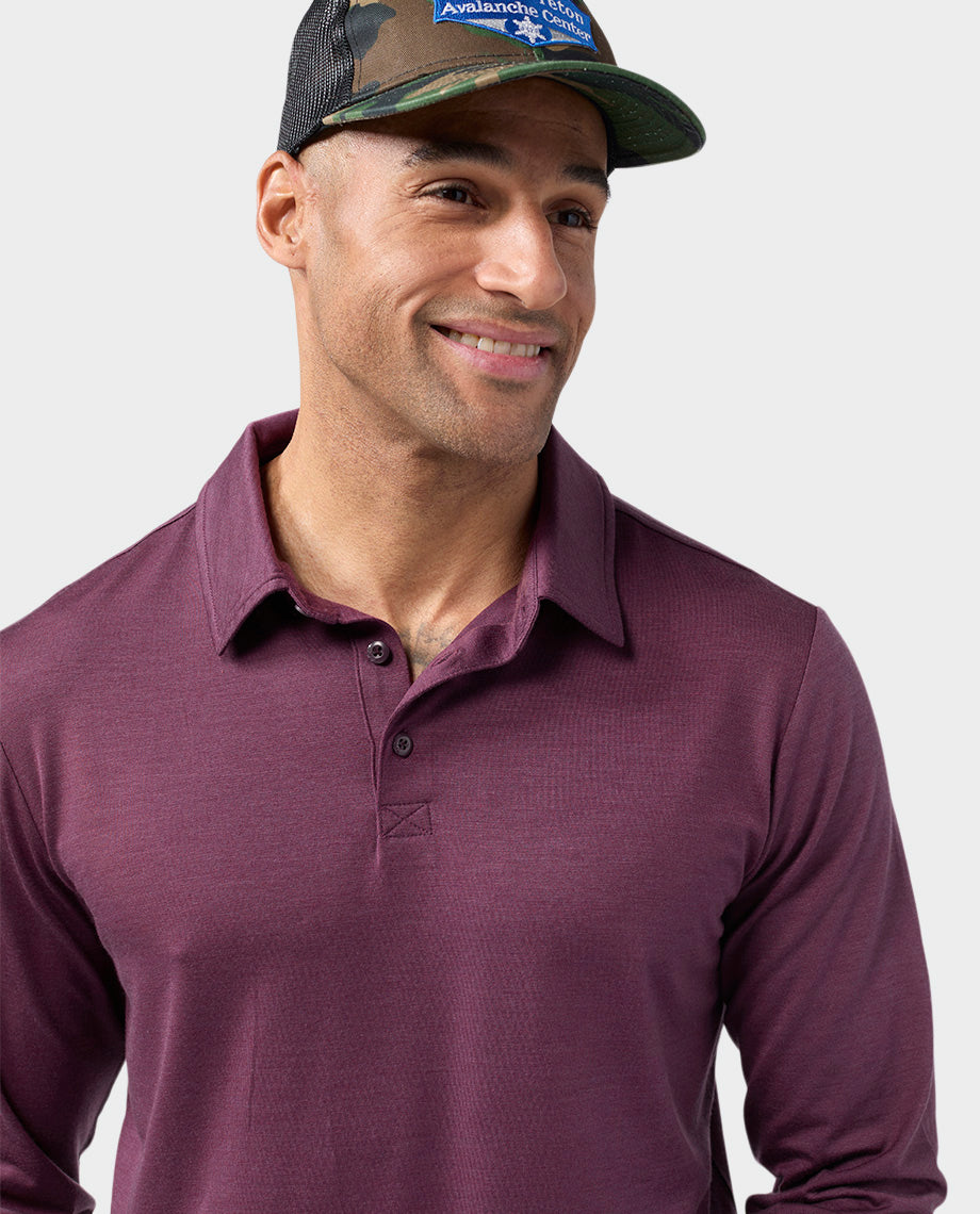 Men's Alpin Lightweight Merino Polo LS - Image 22
