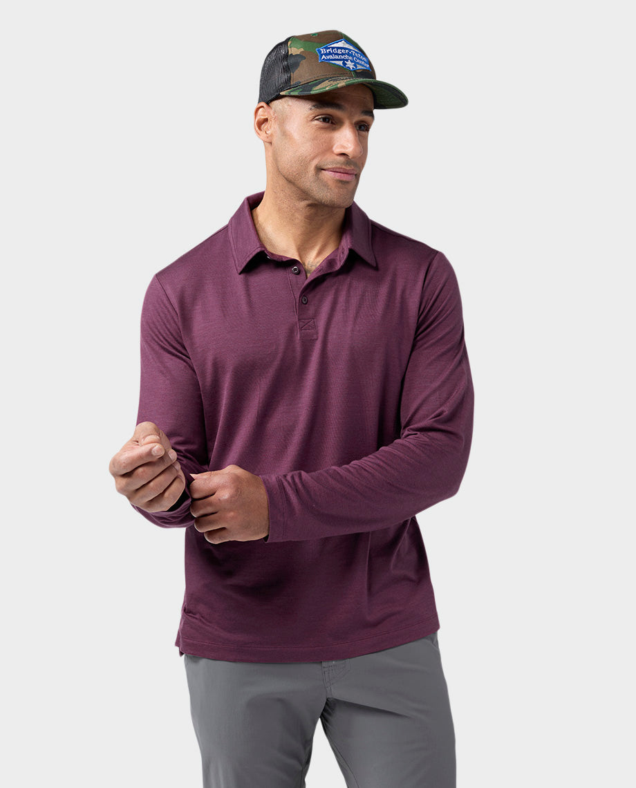 Men's Alpin Lightweight Merino Polo LS - Image 26